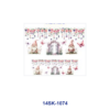 Wholesale 2/4/8pcs Watercolor Cute Fairy Animal Floral Print Mini Cup Keychain Sticker