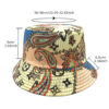 oly-4d9c52859620a84401cee1551a60a63f Wholesale Reversible Geometric Paisley Print Bucket Hat for Women Sun Protection Fashion Casual