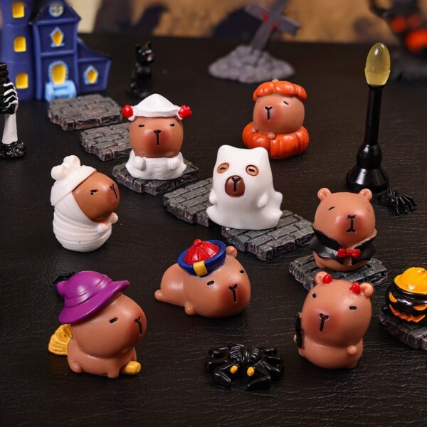 Wholesale Cartoon Zombie Dolphin Halloween Resin Figurine DIY Desktop Decor for Party Gift