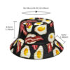 Wholesale Egg Pattern Print Sun Protection Unisex Bucket Hat for Outdoor Travel