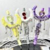 oly-4db6d364cd5796444df521920367dcd9 Wholesale Trendy Moon Boat Beaded Pen Colorful Sugar Design Chic Writing Accessory