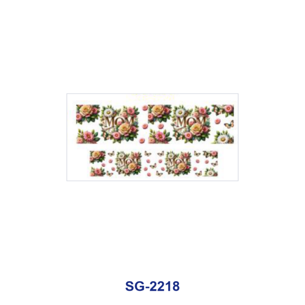 Wholesale 8pcs Mixed Mother's Day Mom Rose Butterfly Print 3oz Cup Stickers Wrap