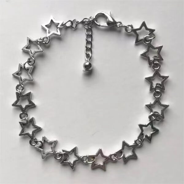 Wholesale Silver Hollow Star Bracelet Y2K Style Women's Fashion Accessory Gift
