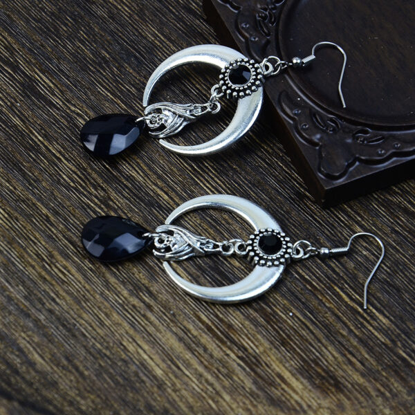 oly-4dc2b72dd721c263cb0994e454c3dae4 Wholesale Zinc Alloy Bat Moon Pendant Earrings Vampire Bat Moon Design for Halloween Party or Everyday Wear Trendy Jewelry Accessory