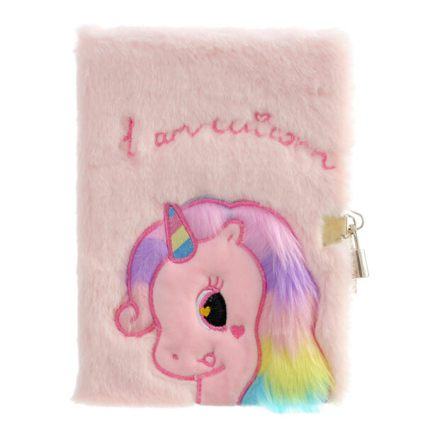 Wholesale A5 Unicorn Embroidery Lock Diary Cute Kids Notebook for School Gift