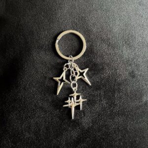 oly-4dcac192fade1f9e054f70153efff4bb Wholesale Stylish Alloy Star Y2K Keychain Pendant Bag Charm Car Key Accessory Gift
