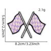 Wholesale Colorful Plaid Embroidered Fabric Patch Decorative Fashion Accessory for Bags Clothing Gift