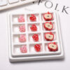 Wholesale Hand Painted Strawberry Acrylic Beads DIY Phone Chain Bag Craft Supply