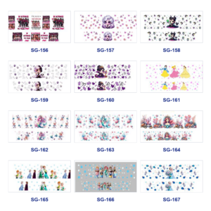 Wholesale 8pcs Aesthetic Character Girl 3oz Cup Stickers Wrap OLY Exclusive