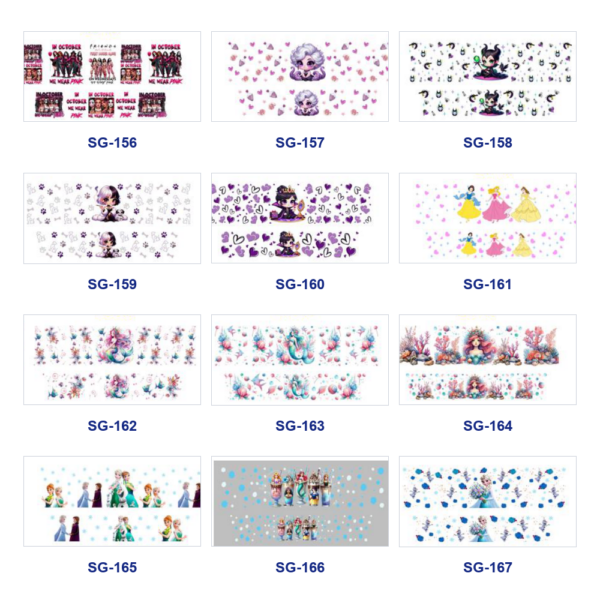 Wholesale 8pcs Aesthetic Character Girl 3oz Cup Stickers Wrap OLY Exclusive