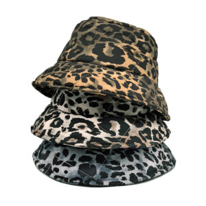 oly-4df82fb60aebf7c7f95c0706d8412f4e Wholesale Padded Leopard Print Sunscreen Bucket Hat Wide Brim Large Size Winter Fisherman Hat Fashion Accessory Gift