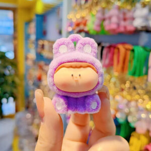 Flocked lily (single doll)-purple