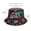 oly-4e18146ad0b27ec6e6179ed7bce5b1a9 Wholesale 80s 90s Retro Graffiti Bucket Hat Double Sided Fashion Accessory for Party