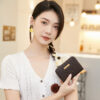 Wholesale Embroidered PU Leather Short Wallet with Zipper Trendy Women's Coin Purse for Resale