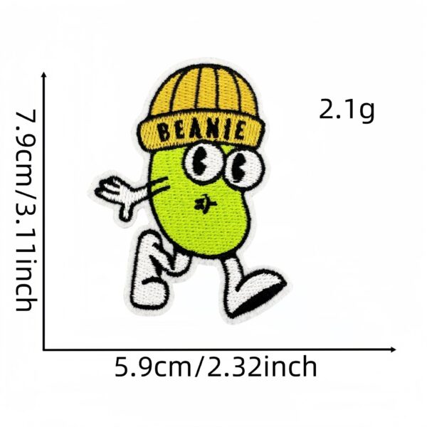 Wholesale Green Bean Plant Embroidered Patch Iron-On Decorative Clothing Accessory