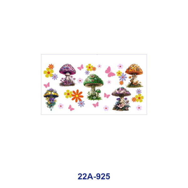 oly-4e31445a6b1bb4957bb1a39169e68b64 Wholesale 5pcs Soft Dreamy Watercolor Mushroom Wild Flower Butterfly Gemstone Mixed Decor Prints 16oz Cup UV DTF Wraps