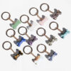 Wholesale Crystal Animal Keychain Bag Charm Amethyst Natural Stone Decorative Accessory