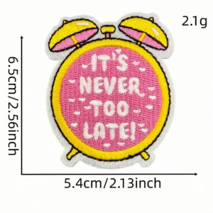 Pink english cloth sticker 4#