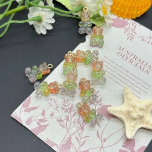 Translucent color / Bear pendant (single)