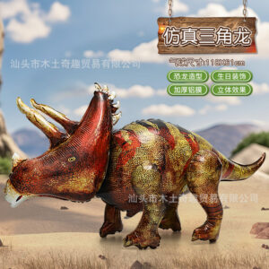 Aluminum three-dimensional simulation triceratops-f0695