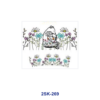 Wholesale 8pcs Vintage Floral Mini Cup Keychain Sticker