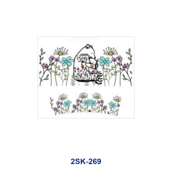 Wholesale 8pcs Vintage Floral Mini Cup Keychain Sticker