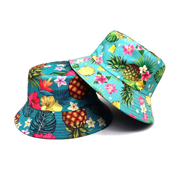 oly-4eb4fd94eba692c9dc64242b3982f8c5 Wholesale Women's Fisherman Hat Pineapple Print Summer Outdoor Sun Protection Casual Bucket Hat