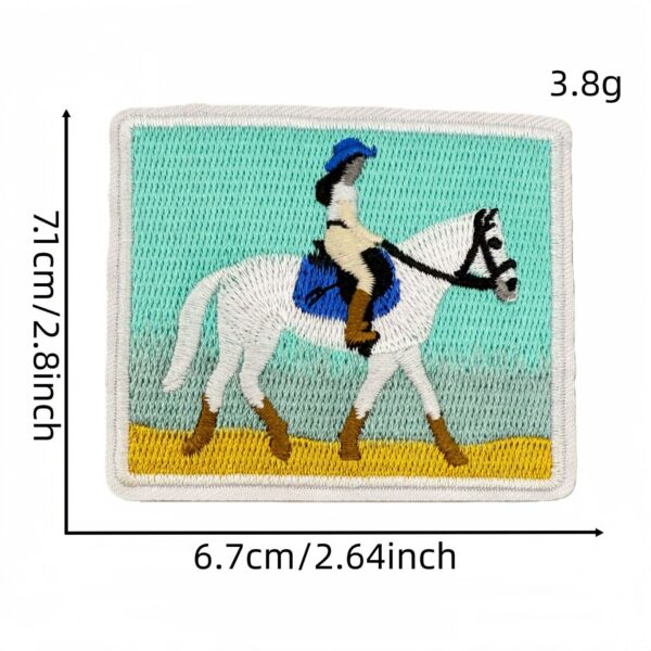 oly-4ec348b69efb827861e462fc3613c2ca Wholesale Cowgirl Embroidered Patch Blue Cartoon Decorative Adhesive Applique DIY Accessory Gift