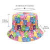Wholesale Cartoon Bear Print Fisherman Hat Reversible Sun Hat for Outdoor Travel