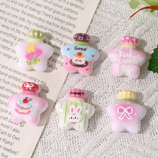 oly-4eead3c77cdbb858148bf8f6eff8b5b3 Wholesale Cute Cartoon Lucky Star Acrylic Beads for DIY Phone Keychain Resale