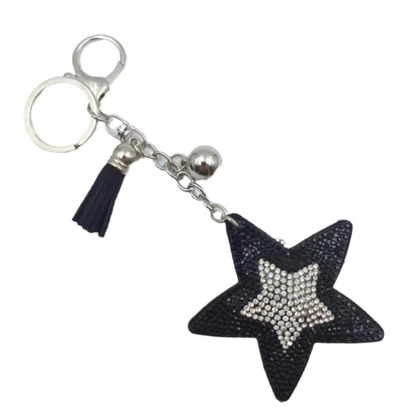 Wholesale Korean Velvet Star Keychain Bag Charm Tassel Pink Gift Accessory for Everyday Use