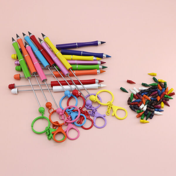oly-4ef3db17f1beac3eaebceef6b045d3cf Wholesale Metal Keychain Pencil with Hidden Eraser for Students DIY Portable Bag Charm