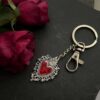oly-4f1108d46de2ee17a1ed419463f76549 Wholesale Bohemian Gothic Sacred Heart Keychain Alloy Dark College Style Key Ring, Decorative Bag Accessory