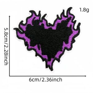 Flame heart fabric patch #1