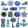oly-4f211da3492b43895676e1a8a813bd72 Wholesale Blue Graffiti Cartoon Guitar Whale Embroidered Iron On Patch for DIY Clothing Decoration Resale Accessory