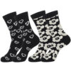 Wholesale Love Pattern Mid Calf Socks for Women Cotton Blend Knit Gift for Everyday Use
