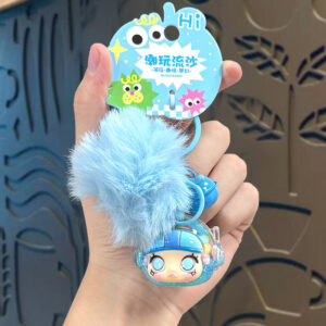 Fluffy ball jelly bean astronaut - blue