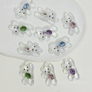 Transparent white (random rhinestone color)