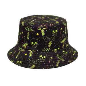 oly-4f935d5d6afb8884f31303fa234bc784 Wholesale Skull Pattern Double Sided Fisherman Hat Sun Protection Short Brim Fashion Accessory