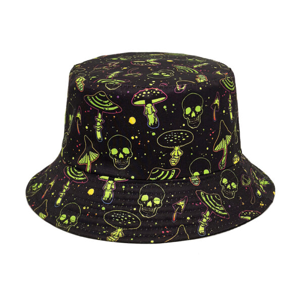 oly-4f935d5d6afb8884f31303fa234bc784 Wholesale Skull Pattern Double Sided Fisherman Hat Sun Protection Short Brim Fashion Accessory