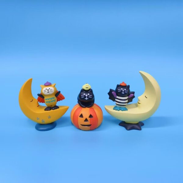 oly-4f9b64409ae2e78ab6dce7849b1d01f2 Wholesale Halloween Pumpkin Cat Resin Figurine Decorative Ornament for Gift Boutique