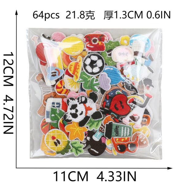 oly-4f9da22ac0326ecf3c85a164f42a2c23 Wholesale Korean Style Black Cat Embroidery Patches - Hamburger Fries Balloon Design, Polyester, for Clothing Decoration, Fashion Accessory