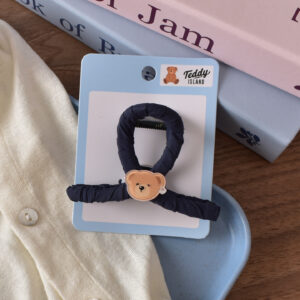 20 # Navy blue bear head small cross-8cm