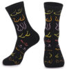 oly-4fa5c66163c9996d778650be8b59bac6 Wholesale Black Chest Print Casual Socks Fashion Accessory for Party Gift Boutique Resale