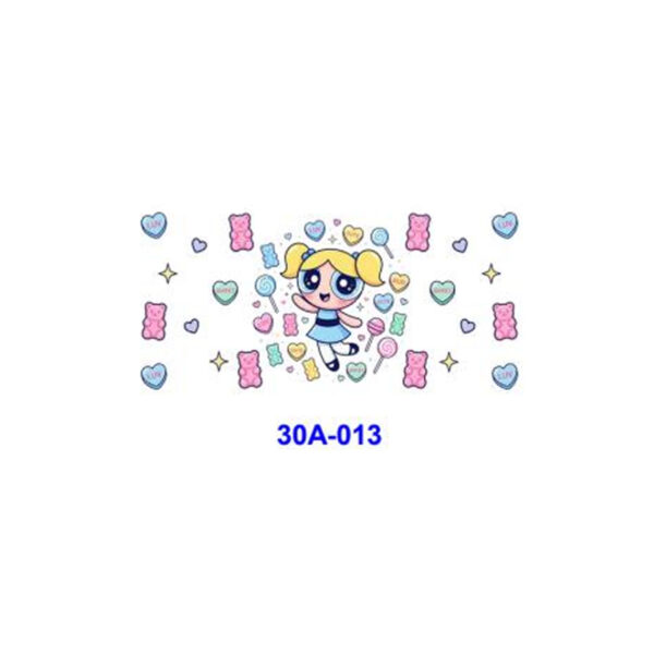 Wholesale 5pcs Sweet Cartoon Bow Heart 16oz Cup UV DTF Wraps OLY Exclusive