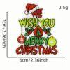 Wholesale Embroidery Thread Green Christmas Cartoon Iron-On Patches for Holiday Decoration