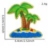 Wholesale Summer Beach Themed Embroidered Patches - 25pcs Cute Cartoon Vacation Style Iron-On Decorative Accent for Clothing Craft Gift Resale