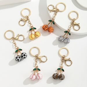 oly-4fd4057f71ac0c283cca011f41e55193 Wholesale Resin Rhinestone Soccer Ball Keychain, Cute Car Key Accessory, Bag Charm, Gift for Wedding
