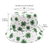 oly-4fdb9f8c180c0a2da6fb251bc24968eb Wholesale Printed Bucket Hat with Four Leaf Clover Design Chic Casual Sun Hat Unisex