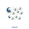 Wholesale 2/4/8pcs Watercolor Moon Star Building Print Mini Cup Keychain Sticker